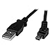 StarTech.com 0.5m Mini USB Cable Cord - A to Up Angle Mini B - Up Angled Mini USB Cable - Black (USBAMB50CMU)