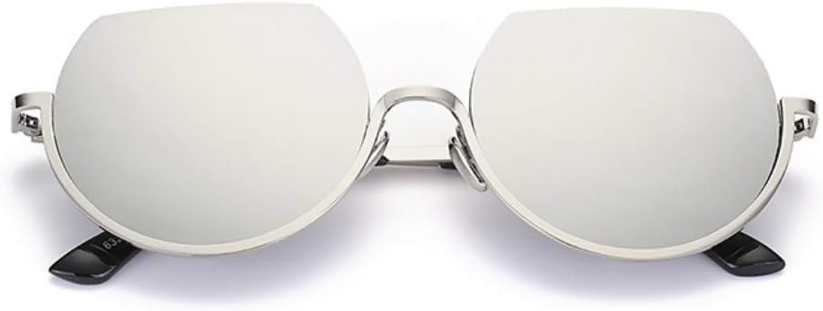 Sunglasses, Steampunk Round Sunglasses Women Men Half Frame Flat Top Sun Glasses Rimless Eyeglasses Trending Uv400