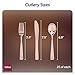 Plastic Silverware Thanksgiving Disposable Plate Set - 25 Guests - Includes Rose Gold Dinner and Appetizer Dessert Plates, Forks, Knives Spoons - 125 Pcs Total