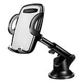 Car Phone Mount , Eaxxfly Universal Cell Phone Holder on Dashboard Windshield With Washable Strong Sticky Gel Pad for iPhone X /8 /8 Plus/7 /7 Plus/6/6s/6 Plus/,Samsung Galaxy S9 S8 S7 and More