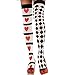 Leg Avenue Women's Harlequin Thigh Highs, Black/White/Red, One Size