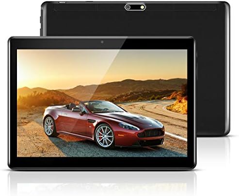 10.1" Inch Android Tablet 6.0 , Kivors Phablet Tablet 1GB RAM 16GB Quad Core1.3 GHZ Processor Pad with Dual Camera, 2 Sim Card Slots (A107 Black)