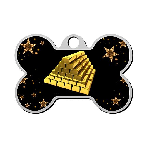 HAOPENGYOU Pet Id Tags Personalized Custom Print Bullion Bone Shape Dog Tags & Cat Tags