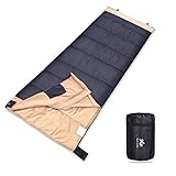 BESTEAM Sleeping Bag, Cool & Cold Weather for Backpacking, Hiking, Family Camping. Queen Size XL! Lightweight, Waterproof Sleeping Bags for Adults, Teens, Truck, Tent, Sleeping Pad