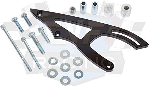 Power Steering Bracket Compatible with Ford Small Block - 289, 302, 351W (Saginaw Pump) - Black Bright Dip Anodize