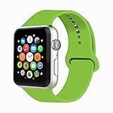 IYOU Sport Band Compatible with Watch Band 38MM 42MM 40MM 44MM, Soft Silicone Replacement Sport Strap Compatible with 2018 Watch Series 4/3/2/1 (Green,38MM, S/M)