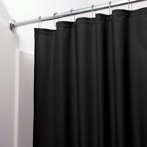 iDesign Fabric Shower Curtain, Mold and MildewResistant Water