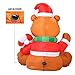 Joiedomi 5 FT Inflatable Brown Bear Decoration, Blow Up Bear With Build-in LEDs for Indoor, Outdoor, Yard, Garden, Lawn Décor