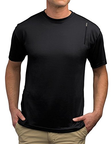 SCOTTeVEST Performance Shirt Short Sleeve - 3 Pockets - Travel Clothing BK M