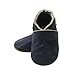 SAYOYO Baby Soft Sole Prewalkers Skid-Resistant Baby Toddler Shoes Cowhide Shoes (12-18 Months, Navy Blue)