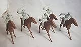 Marx Civil War Confederate Cavalry 5 Figures in 3 Poses in Gray Plus 5 Horses Offered By Classic Toy Soldiers, Inc