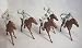 Marx Civil War Confederate Cavalry 5 Figures in 3 Poses in Gray Plus 5 Horses Offered By Classic Toy Soldiers, Inc