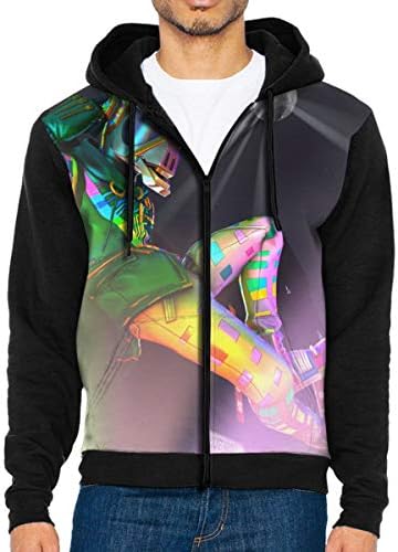 Fort-nite DJ Yonder Novelty Jacket Hoodies Men's 3D Printed Contrast Color Sweatshirt with Pockets for Youth