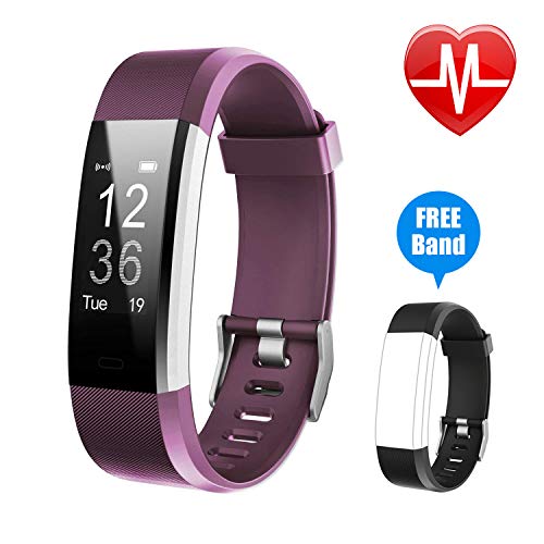 Letsfit Fitness Tracker HR, Activity Tracker Watch with Heart Rate Monitor, IP67 Water Resistant Smart Bracelet with Calorie Counter Pedometer Watch for Android and iOS