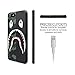 iPhone 7/8 Shark Face Case Street Fashion: Luxury Flexible Durable Designer Protective TPU Cover/Bumper/Skin/Cushion with Wrist Strap (Compatible with 4.7