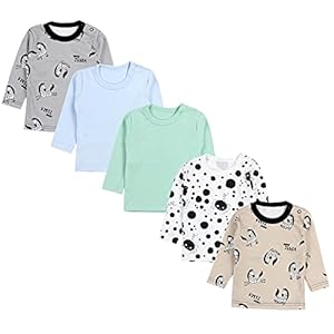 TupTam Baby Jongens Top met Lange Mouwen Set van 5