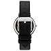 WRISTOLOGY Olivia Womens Chunky Silver Boyfriend Watch Black Leather Strap
