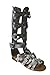 Atta 07K Little Girls Strappy Gladiator Comfort Flat Sandals Silver