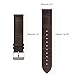 MoKo Band Compatible with Samsung Gear S2 Classic/Galaxy Watch 42mm/Galaxy Watch Active/Gear Sport/Garmin Vivoactive 3/Forerunner 645, Leather Crocodile Pattern Replacement Strap - Brown