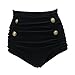 JOYMODE Women's Retro High Waisted Bikini Bottom Ruched Swim Short Tankinis Bathing Suit