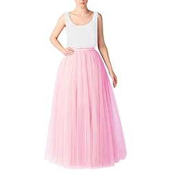 WDPL Women's Long Tutu Tulle Skirt A Line Floor