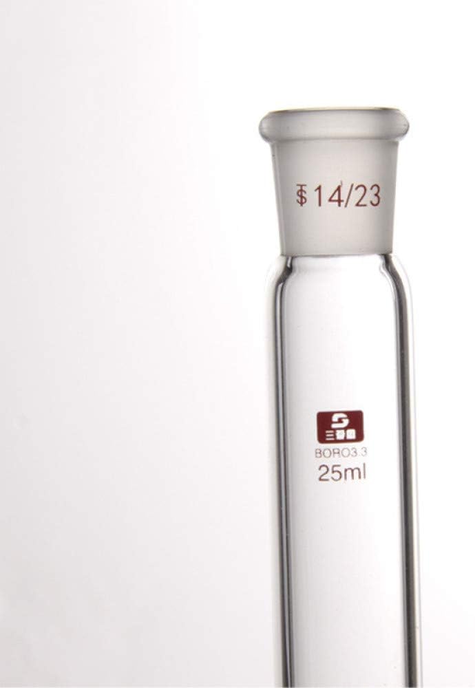 juler 10pcs Glassware Labware Analytical Chemistry Grinding Test Tube 25ml 14/23 19/26 Standard Test Tube Diameter 22 25mm
