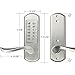 Hangcheng Left Handed Door Combination Code Door Lock with Accent Lever Safety Keypad Lockset for Door-Not Deadbolt(Only for The Door Opens Inward & Need to Drill Additional 4 Holes)