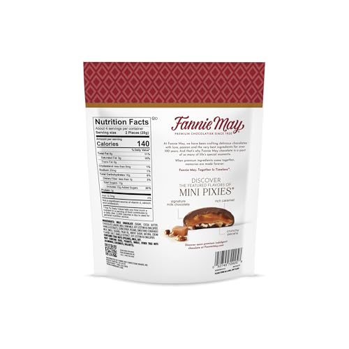 FANNIE MAY 4OZ MILK CHOCOLATE MINI PIXIES STANDUP BAG