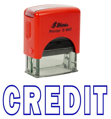 Printtoo Credit Self Inking Rubber Stamp Custom Shiny Office Stationary Stamp