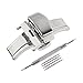 Ritche 22mm Silver Stainless Steel Double Push Button Butterfly Deployment Clasp For Leather Watch band Strap
