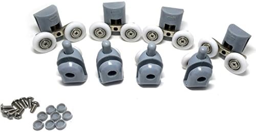 8PCS x Shower Door Rollers(4xTop + 4xBottom),Roller Diameter 22mm, for The Bathroom Pan Glass Sliding Door Pulleys/Runners/Wheels,Strong Load-Bearing Capacity, Ultra-Quiet,CY902AB-8PCS