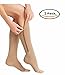Mxinran Compression Socks, New Compression Zipper Sox Socks Stretchy Zipper Leg Support Unisex Open Toe Knee Stockings,1Pack, Beige, XX-Large