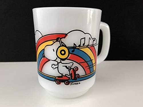 Amazon ファイヤーキング スヌーピー ローラースケート スポーツシリーズ マグカップ Fire King Snoopy Peanuts Usa ヴィンテージ Fk 219 おもちゃ おもちゃ