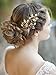 Artio Leaf Wedding Hair Pins Accessories with Beads for Brides and Bridesmaids 3 PCS (HP-9558)