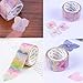 ttmagic 4 Roll Creative Flower Petal Washi Tape, Masking Tape Decorative Decals, DIY Petal Stickers for Scrapbooking, Diary, Planner, 200 Petals/Roll