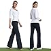 Bamans Womens Comfort Fit Bootcut Yoga Pants Workout Running Non See Through Slim Stretch Wide Leg Yoga Leggings