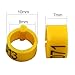 iherdsman 001-100 Multi-color Bird Leg Bands Numbered 8 mm Pigeon Parrot Chicks Duck Clip Rings Band (yellow)