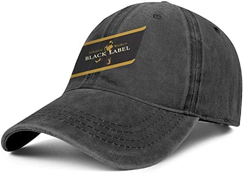 Mens Johnnie-Walker-Black-Label-Denim Caps Cute Adjustable Dad Cotton Baseball Hat
