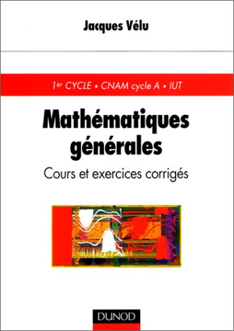 Mathématiques générales by Jacques Velu