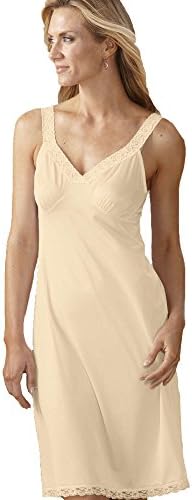 Shadowline Stretch Lace Strap Full Slip, 24" Ivory, Size 46