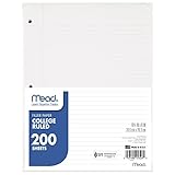 Mead Filler Paper, Loose Leaf, College Ruled, 200 Sheets/Pack (15326)