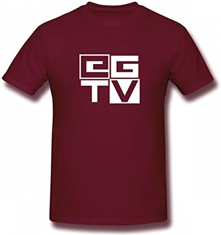 XCNCSL EthanGamerTV Logo Tshirt Printed Cotton T-Shirts Tops Logo Original Man Tee Burgundy
