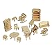 BcPowr 185 Interlocking 3-D Wooden Puzzle,Wooden 3D Jigsaw Puzzle Doll Dollhouse Furniture Set for Kids