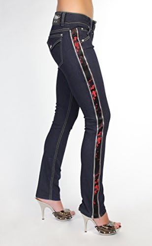 SVICA T2 Skinny Women's Jean (27 - US4, ABRACADABRA - BLACK/RED)