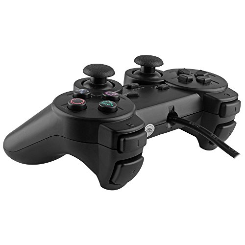 Wired Controller for PS2,Wetoph GD22 Dual Shock Gamepad for Playstation 2 Supports Dual Vibration Function(Third Party Product)-Black
