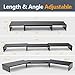 TAVR Black 3 Shelf Dual Monitor Stand Riser with Length and Angle Adjustable,Multifunctional Desktop Organizer Computer Tabletop Riser TV Stand CM1009thumb 2
