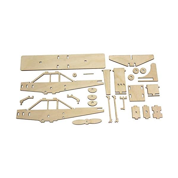 matches21 Flugzeug Cessna Flieger Holz Modell Holzbausatz Flugzeugbausatz Bausatz vorgefertigt Bastelset Kinder ab 8 J. – Bild 3