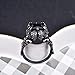 Women Skull Rings Gothic Jewelry (Purple CZ, 9)