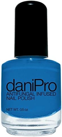 DaniPro PS I Love You TRUE BLUE Anti-Fungal Infused Nail Polish 0.5oz with Nail Clipper Free Gift