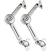 Douper Random Angle Lid Stays, Folding Lid Support Hinges in Satin Nickel for Cabinet, Closet, Wardrobe, Toy Box, Max Weight Support 30lb/2pcs, Pack of 2